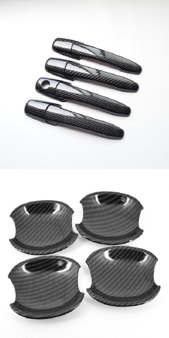 適用: マツダ RX8 RX-8 2004-2012 RX 8 クローム カーボンファイバー ドア ハンドル ボウル カバー ステッカー スタイリング デカール アクセサリー AL-RR-1421 AL Exterior parts for cars