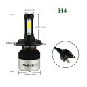 スーパー ブライト ヘッドライト LED H4 LED オート バルブ 72W 9000LM 自動車 ヘッドランプ 6500K ヘッドライト バルブ H4 AL-RR-5844 AL Car parts(2)