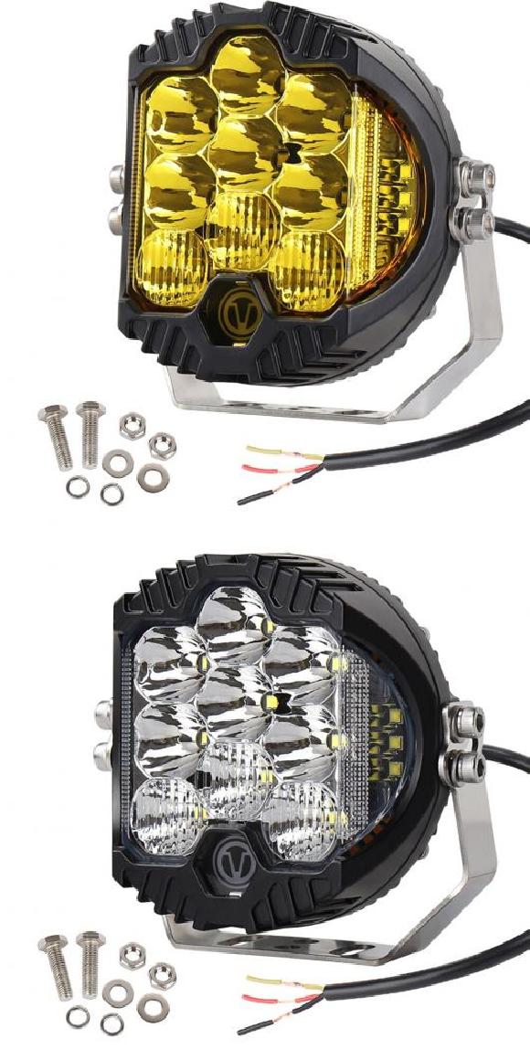 5-7 インチ 50-90W 5000-8000LM 9 LED ヘッドライト DRL HI/LO ビーム 適用: ニーヴァ オートバイ ラーダ/LADA オフロード 4X4 UAZ 12V 24V 7インチ イエロー・7インチ ホワイト AL-RR-6011 AL Car parts