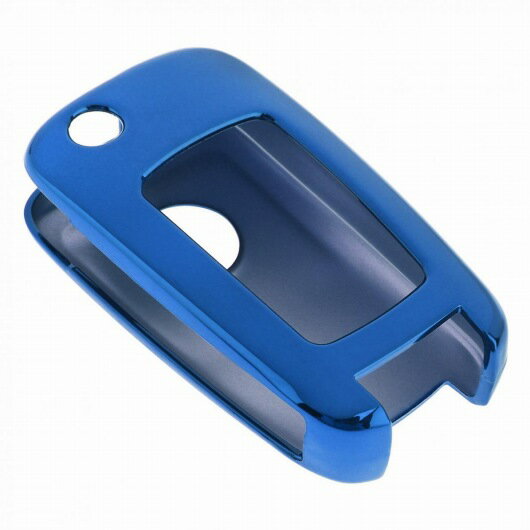 2 カラー 折りたたみ TPU キーケース プロテクター ホルダー 適用: シボレー/CHEVROLET クルーズ アベオ トラック オペル/OPEL アストラ コルサ メリーバ ザフィーラ アンタラ モッカ ブルー AL-RR-7880 AL Interior parts for cars