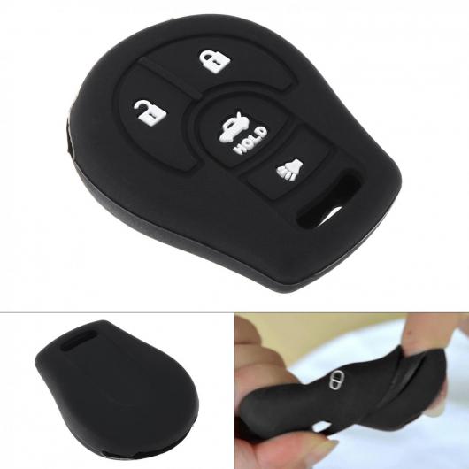 シリコン 4 ボタン ストレート プレート キーケース プロテクター ホルダー 適用: 日産 マーチ キャシュカイ サニー シルフ ティーダ X-トレイル AL-RR-8184 AL Interior parts for cars