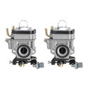 2ピース オートバイ キャブ キャブレター 11mm 2 ストローク 適用:43CC 47CC 49CC 50CC スクーター ATV ダートバイク 芝刈り機 シルバー AL-SS-3085 AL Car light