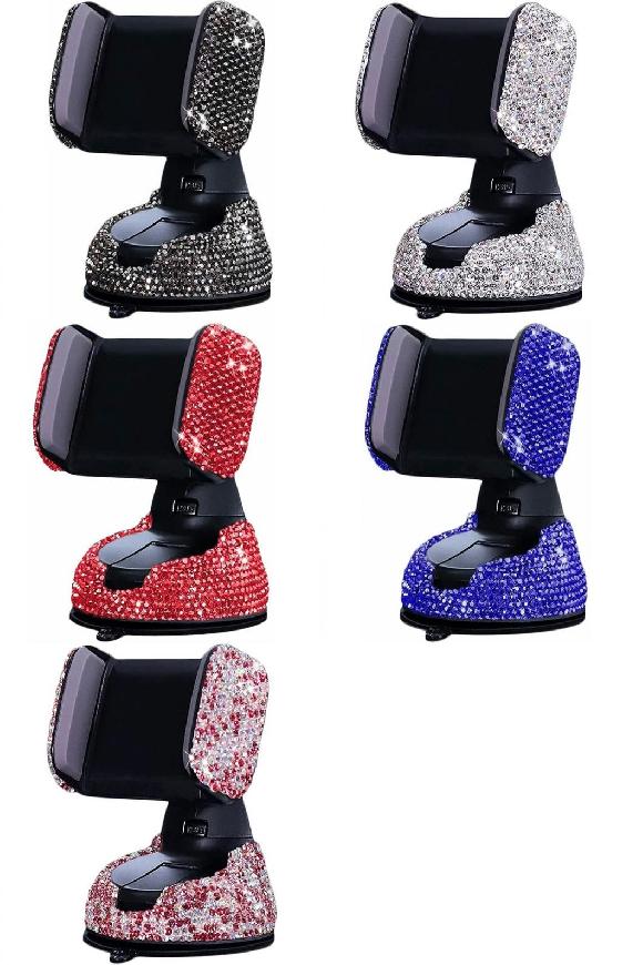 電話 マウント スタンド サクション ホルダー ラインストーン クリスタル グリッター ユニバーサル 通..