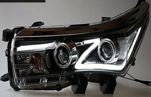 適用: トヨタ カローラ ヘッドライト 2014-2015 LED DRL BI キセノン レンズ ハイ ロー ビーム パーキ..