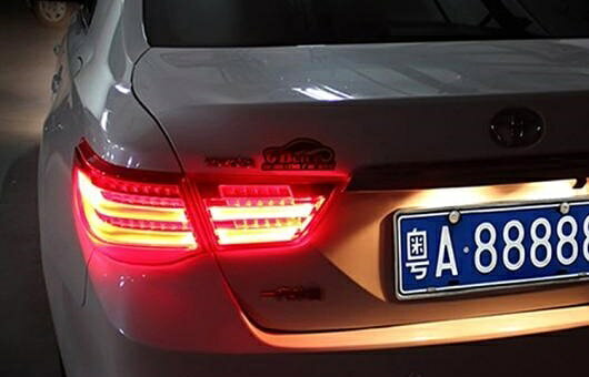 適用: トヨタ レイツ/マークX テールライト 2010-2012 マーク X LED テール ランプ リア DRL + ブレーキ パーク シグナル ライト レッド AL-HH-0770 Car parts