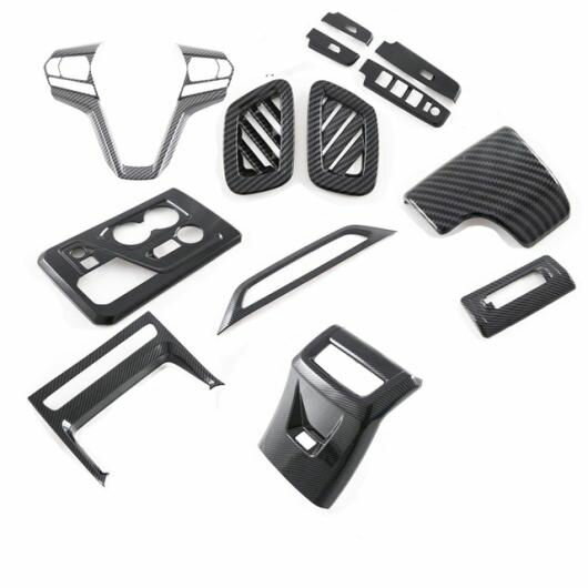 適用: いすゞ D-マックス DMAX 2023 2024 インテリア アクセサリー ウインドウ スイッチ パネル インナー ドア ハンドル カバー トリム ギア シフト パネル トリム 9点セット SR-AA-3712 Interior parts for cars