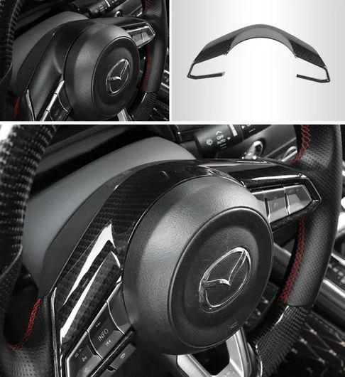 適用: マツダ CX-5 CX5 KF 2017-2020 2021 2022 2023 インテリア カーボンファイバー ギア シフト パネル カバー ウインドウ スイッチ リフト ステアリング 左ハンドル用 右ハンドル用 SR-AA-3741 Interior parts for cars