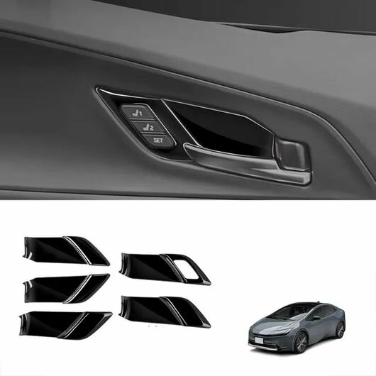 右ハンドル用 適用: トヨタ プリウス 60シリーズ 2023 2024 ABS ブラック センター コンソール ギア シフト パネル カバー トリム ウインドウ スイッチ パネル インナー ドア ボウル SR-AA-3957 Interior parts for cars