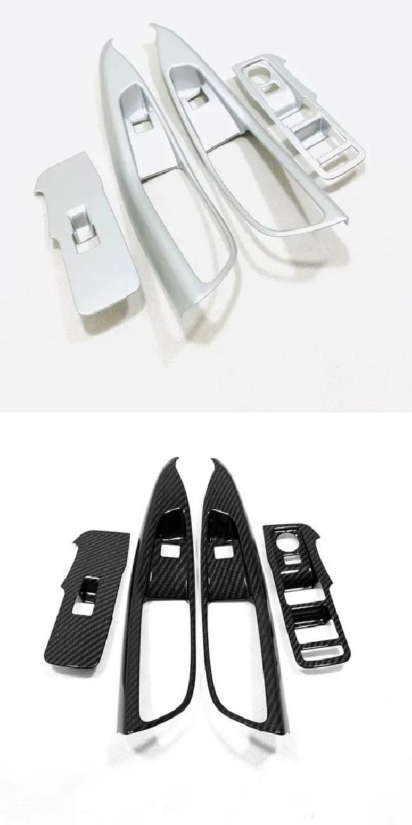 左ハンドル用 適用: シボレー/CHEVROLET トラッカー トラック 2019 2020 2021 インテリア ドア パネル ウインドウ ボタン トリム ベゼル ABS マット・ABS カーボンファイバー SR-AA-4168 Interior parts for cars