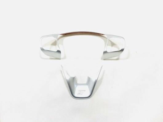 適用: フォード/FORD フィエスタ MK8 2017 2018 フォーカス MK4 ST 2019 2020 カーボンファイバー ステアリング ホイール カバー トリム ステッカー ABS マット 2ピース SR-AA-4349 Interior parts cars