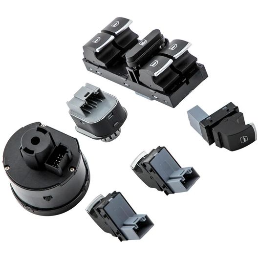 6 ピース 5ND959855 ウインドウ ミラー コントロール セット 適用: VW ゴルフ ジェッタ パサート ティグアン トゥーラン 5ND959565A SR-BB-3770 Car parts