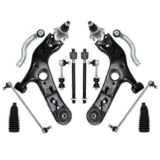 14ピース フロント ロワー コントロールアーム スウェイバー エンド リンク タイ ロッド ブーツ キット 適用: トヨタ RAV4 2006 2007 2008 2009 2010 2011-2018 SR-BB-4969 Car parts