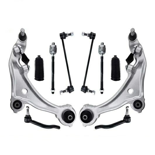 10ピース フロント ロワー コントロール アーム ボール ジョイント スタビライザー リンク タイ ロッド ブーツ キット 適用: 日産 ムラーノ 2009 2010 2011-2014 SR-BB-5007 stabilizer