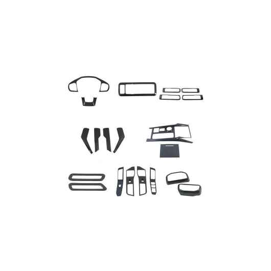 左ハンドル用 適用: フォード/FORD エクスプローラー 2020 2021 2022 2023 2024 カーボン調 インテリア アクセサリー モールディング カバー トリム 21ピース SR-BB-5253 Interior parts cars