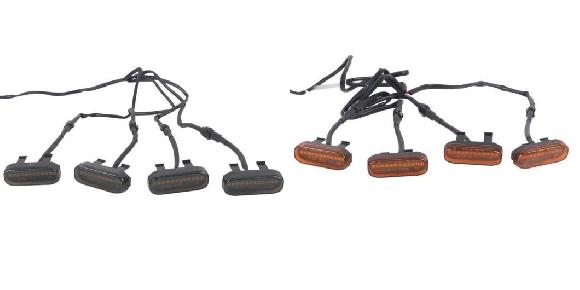 アクセサリー 適用: トヨタ RAV4 2019-2023 2024 フロント グリル グリル LED ライト DRL デイタイム ランニング ランプ アンバー ライト ブラック シェル・イエロー シェル SR-BB-5220 Car light