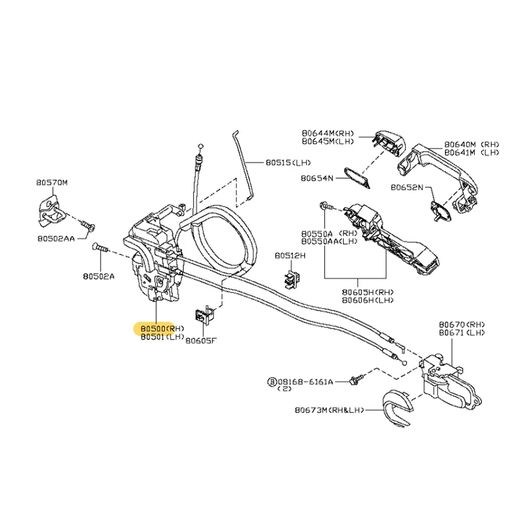80500-ED01A ドア ロック アクチュエータ 適用: 日産 ティーダ 2004-2014 80500ED01A SR-BB-6669 Car parts