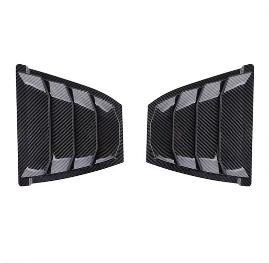 リア ウインドウ サイド ルーバー シャッター カバー 適用: マツダ3 アクセラ 4ドア セダン 2014 2015 2016 2017 2018-2020 通気口 トリム アクセサリー 光沢ブラック SR-BB-7429 Exterior parts for cars