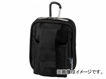 トラスコ中山/TRUSCO コンパクトツールケースワイド 2ポケット ブラック TCTC1803WBK(3926273) JAN：4989999125726 Compact tool case wide pocket black