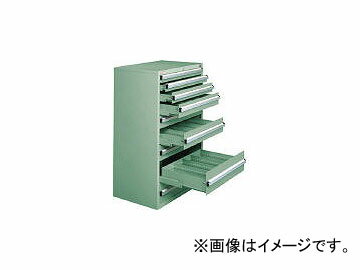 大阪製罐/OS 重量キャビネットDX型 最大積載量1500kg 引出し7×2×1段 DX1214