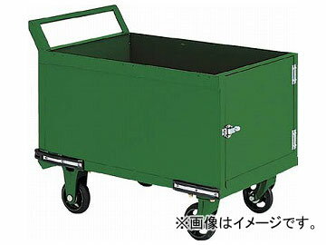 トラスコ中山/TRUSCO 鋼鉄製運搬車 900×600 前方トビラ付 OH24P(2391597) JAN：4989999670332 With steel carrier with front tobira