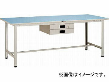 トラスコ中山/TRUSCO BO型軽量作業台 1500X750 薄型2段引出付 BO1575UDK2(4544323) type lightweight workbench Thin stage drawer