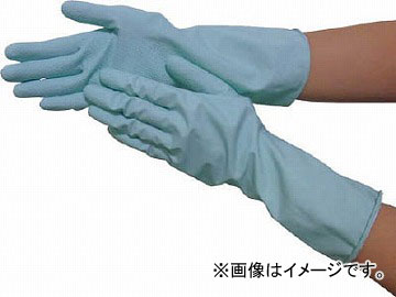 オカモト ふんわりやわらか天然ゴム手袋 グリーン M OK-1-G-M(4718488) JAN：4547691728739 Soft and soft natural rubber gloves Green