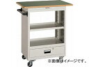 トラスコ中山 ツールワゴン 600X400 深型1引出 天板付 W NTS-601T-W(4846486) Tool wagon Deep drawer top plate