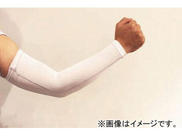 おたふく 冷感 パワーストレッチアームカバー ホワイト JW-618-WH(4754301) JAN：4970687607495 Cold Power Stretch Arm Cover White