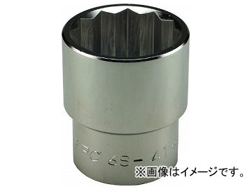 FPC ソケット 12角 差込角19.0mm 対辺30mm 1.3/16 6S-30(7696981) Socket square horns vs side