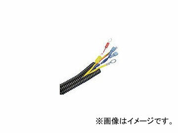 パンドウイット コルゲートチューブ 耐熱性ナイロン6 スリット付き 黒 CLT38N-C630(4401522) Colgate tube heat resistant nylon with slit black