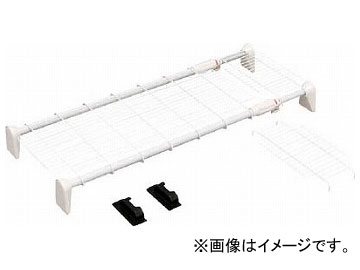 IRIS 超強力伸縮ワイドメッシュ棚 ホワイト H-J-WM70(7723571) Super powerful expansion and contract wide mesh shelf White