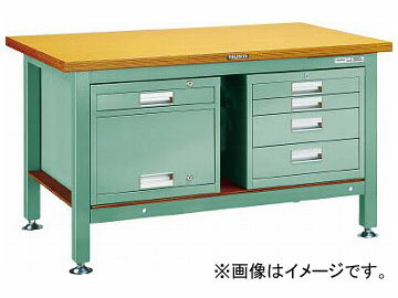 トラスコ中山 STW型作業台 1800×750 4段引出・ロッカー付 STW-1800D4K(7703503) type workbench stage drawer with locker