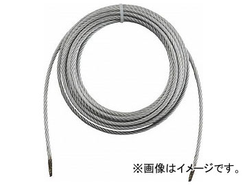 トラスコ中山 手動ウインチ用ワイヤーφ12×10M用（切りっ放し） WW12-10(7673485) For manual winch wires cut and released