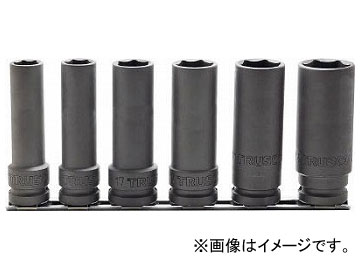 トラスコ中山 インパクト用超ロングソケットセット 長さ100mm T4-6SL-100-SET(8191216) Super long socket length for impact