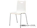 アイリスチトセ リフレッシュチェア フーク 背・座合板 塗装4本脚 ホワイト CFKCF-G-W(7902107) Refresh chair Fark Back Seating pierce paint legs White