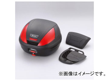 2輪 ワイズギア E37リアボックス カラー：無塗装ブラック Q5K-YSK-045-001 rear box