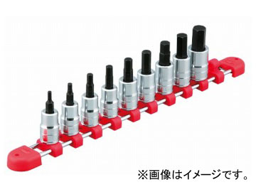 KTC 9.5sq.ショートヘキサゴンビットソケットセット［9コ組］ TBT3S09H Short Hexagon Bit Socket Set Piece