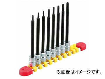 KTC 6.3sq.ロングT型いじり止めトルクスビットソケットセット［8コ組］ TBT2L08TH Long shaped turbulent torque bit socket set pumps