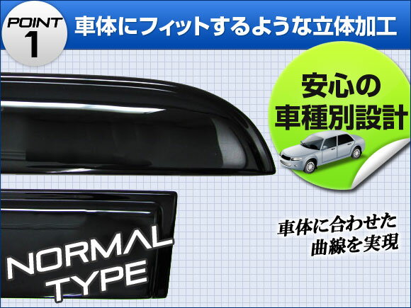 AP サイドバイザー APSVC054 入数：1セット(4枚) ダイハツ ミラ ココア L675/L685S 2009年08月〜