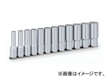 トネ/TONE 12.7mm（1/2”） ディープソケットセット（12角・ホルダー付） 12点 品番：HDBL412