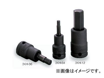 トネ/TONE 9.5mm（3/8”） ヘキサゴンソケット（強力タイプ） 品番：3KH-03 Hexagon socket powerful type