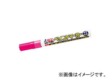 シンワ測定 工事用 ペイントマーカー 中字 丸芯 蛍光ピンク 78419 JAN：4960910784192 Construction paint marker medium character round fluorescent pink