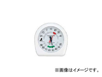 シンワ測定 温湿度計 チャーミー P-2 12cm ホワイト 70380 JAN：4960910703803 Temperate meter Charmy White