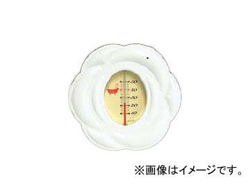 シンワ測定 風呂用温度計 B-10 ローズ ホワイト 73097 JAN：4960910730977 Bath thermometer Rose White