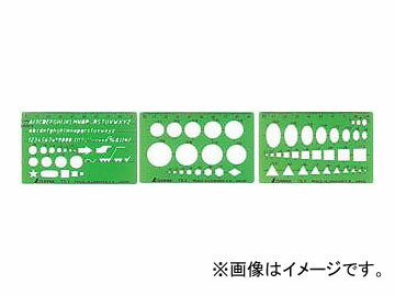 シンワ測定 テンプレート TS-A 一般総合定規 カードタイプ 3枚組 66034 JAN：4960910660342 Template Card type disc general comprehensive ruler card