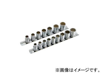 スエカゲツール Pro-Auto 3/8” DRIVE 12PT. 9PC. ウェーブソケットハンガーセット No.101-31M JAN：4989530680165 Wave socket hanger set