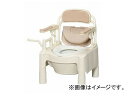 アロン化成 安寿 ポータブルトイレ FX-CPはねあげ “はねあげちびくまくん” トランスファータイプ/キャスター付 870-076 JAN：4970210456880 Portable toilet Hanege Chibikuma kun