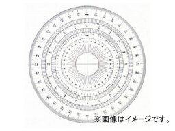 ドラパス/DRAPAS 全円分度器15cm アクリル製 360度 16-512 circular construct acrylic