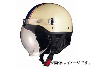リード工業 CROSS ハーフヘルメット アイボリー×ネイビー フリーサイズ(57〜60cm未満) CR-760 2輪 Half helmet