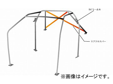 オクヤマ ロールバー 726 610 1 スチール ダッシュボード貫通 8P No.11 2名 スズキ ジムニー JB23W 3ドア ノーマルルーフ Roll bar